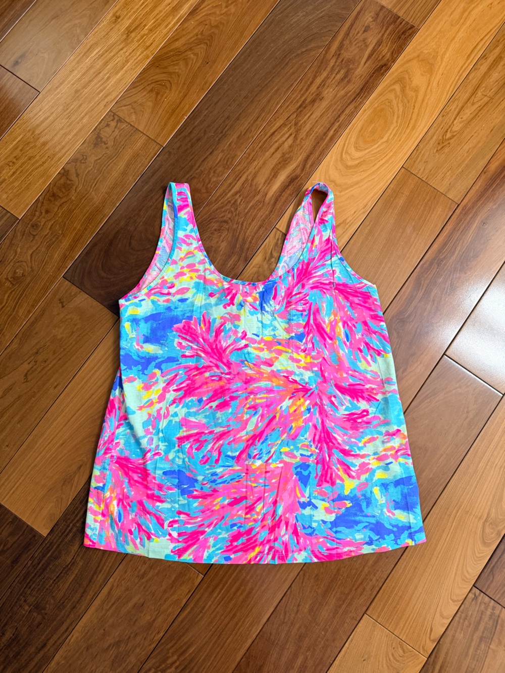 Lilly Pulitzer Multicolor Floral Tank Top in Pink, Blue, Yellow